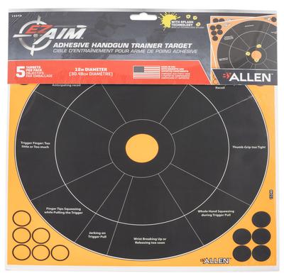 EZ Aim Adhesive Handgun Trainer Target 5Pack | 026509046714