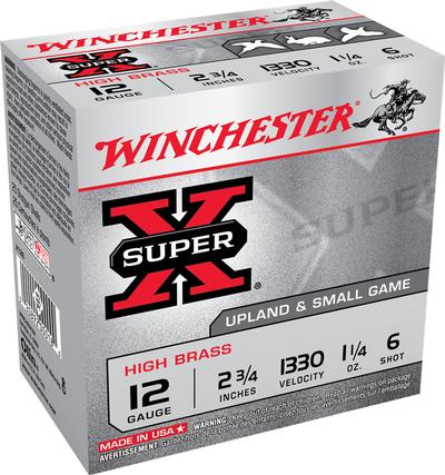 Winchester Super X High Brass 12 Gauge 6 2.75 1.25oz 12GA | 020892000186